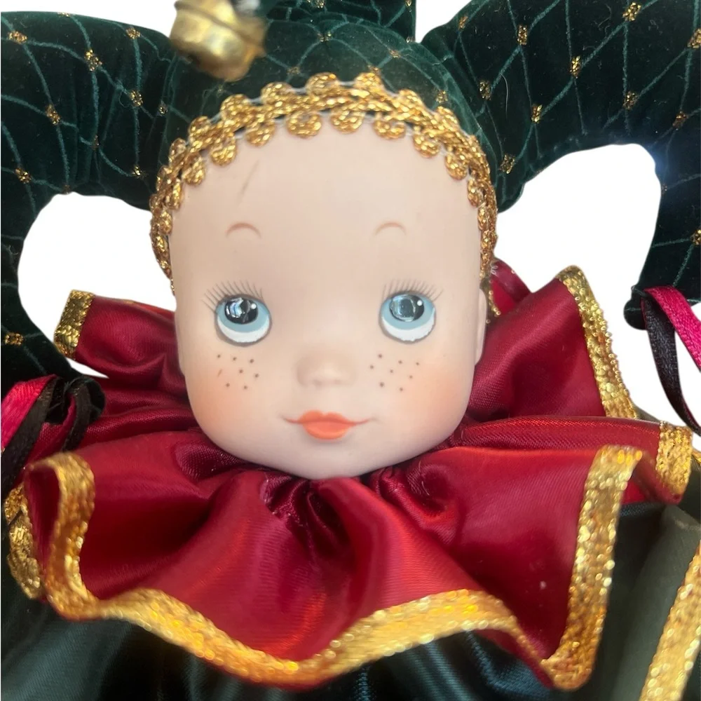 House of Lloyd Whimsical‎ Holiday Jester Figurine in Red and Green